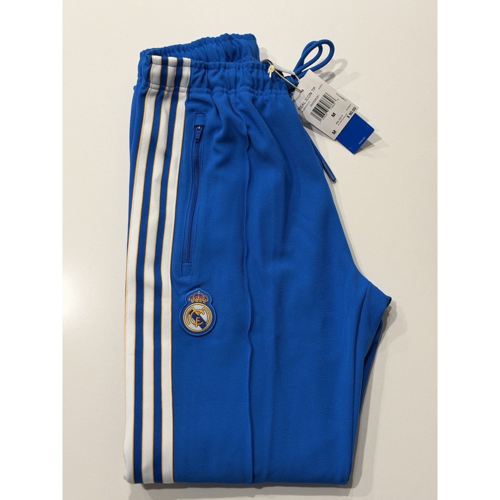 Adidas Real Madrid Terrace Icons Track Pants JN3057 Mens Medium Blue NWT - Picture 11 of 11